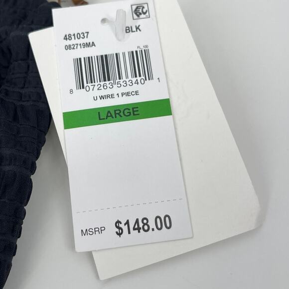 Becca Swim Coast Cutout One Piece Swimsuit Black Gold Size Large NEW with tags! - Picture 8 of 8